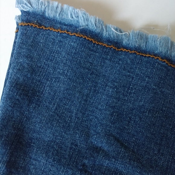 Denim flare fitted jeans. - Picture 8 of 12